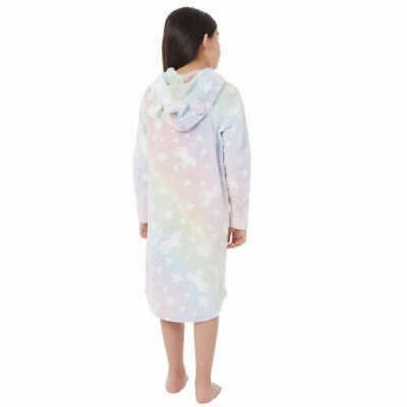 32 Degrees Heat Unicorn Pajama Glow In The Dark Girls Lounge Hoodie - Picture 2 of 6